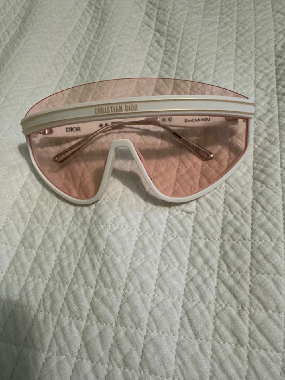 Dior style Cream and Pale Pink Logo Strap